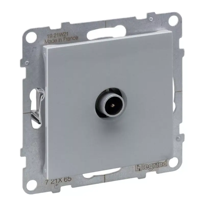 Legrand Suno TV csatlakozóaljzat, átmenő (apa, 14 dB), alumínium, Legrand 721365 Outlet
