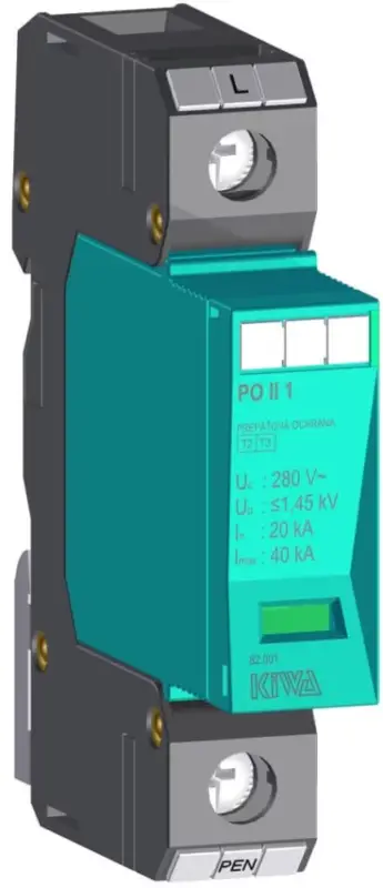 Árengedmény KIWA PO II 1 280V túlfeszültség levezető 20kA T2 (C) 82.001
