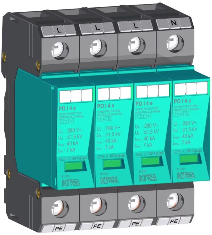 KIWA PO I eco 4 280V túlfeszültség levezető 7kA T1+T2 (B+C) 81.210 Gyors kiszállítás