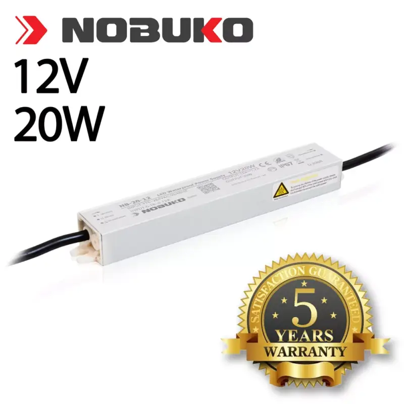 Kiárusítás NOBUKO B SERIES 12V 20W IP67 Kültéri LED Tápegység