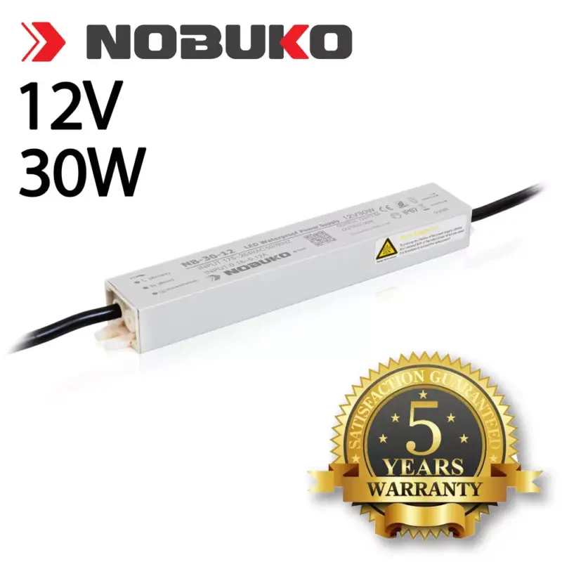 Vásárlói kedvenc NOBUKO B SERIES 12V 30W IP67 Kültéri LED Tápegység