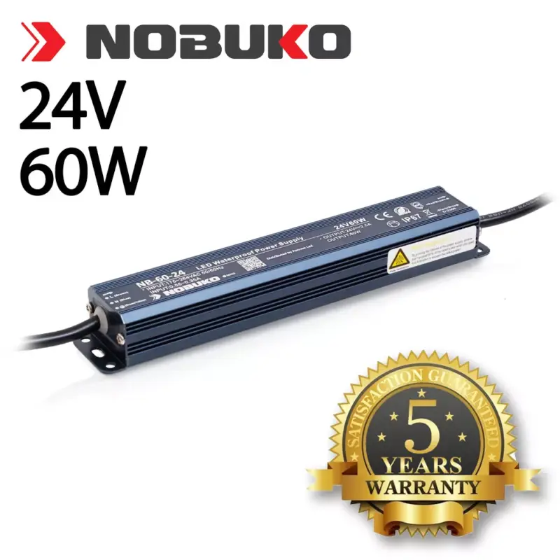 Árengedmény NOBUKO B SERIES 24V 60W IP67 Kültéri LED Tápegység