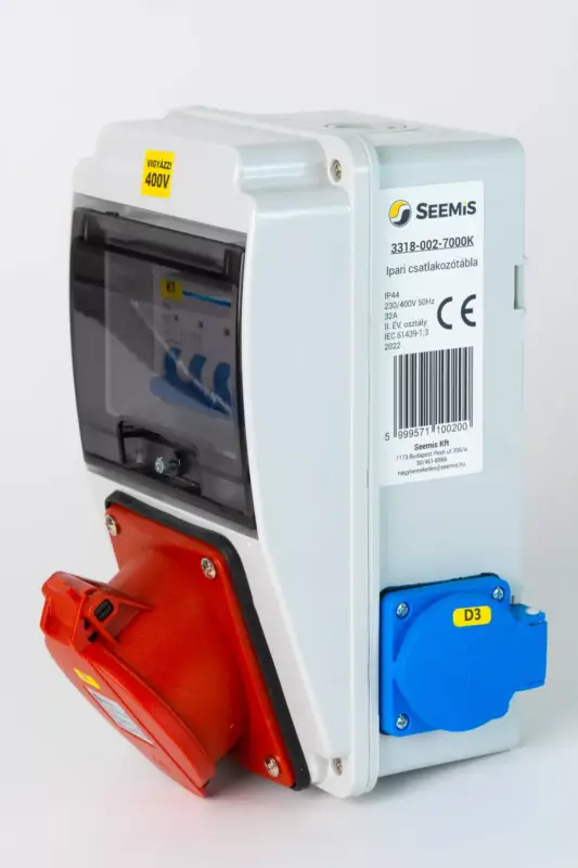 SEEMIS Szerelt ipari elosztótábla vezetékezve IP44 3318-002-7000K Kedvezmény