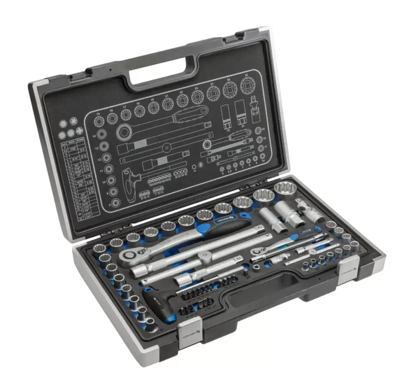 Akció Högert Szerszámkészlet, 60 db-os, 1/4",1/2" HT1R470