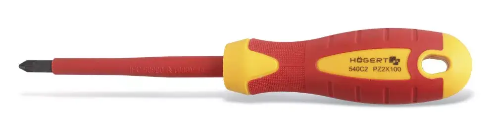 Högert Csavarhúzó szigetelt 1000V, csillag, PZ1 80 mm, acél S2, mágneses HT1S941 Kedvezményes ár