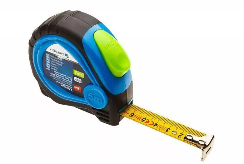 Alacsony ár Högert Mérőszalag 5 m x 25 mm, teflon bevonatú, MID HT4M426