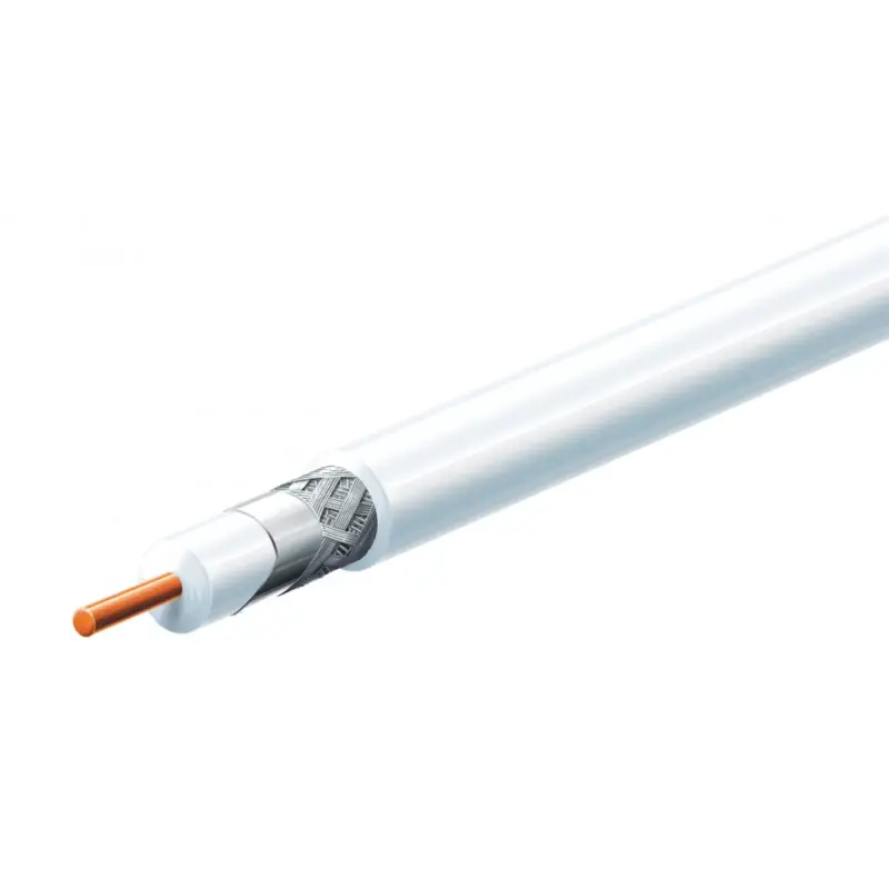 Home RG 6U-500/WH koax kábel, 75 Ohm, PVC és PE szigetelés, réz bevonatú acél ér, 48 szál rézharisnya, alumínium + PET fólia, 500m, fehér, RG_6U-500_WH Kihagyhatatlan ajánlat