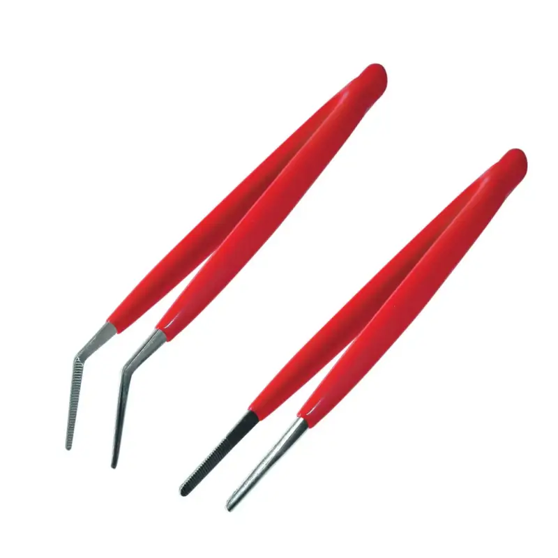 Biztonságos vásárlás Home 908-T301 műszerészcsipesz-pár, 150 mm, egyenes és 45'-ban hajlított, szigetelt bevonat, 908-T301