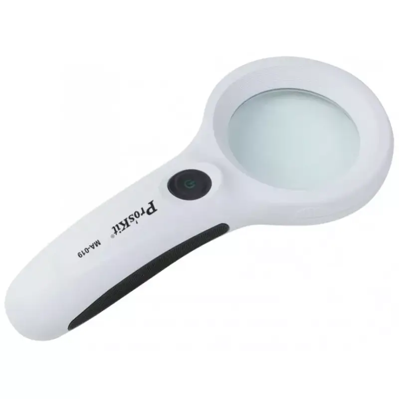 Home MA-019 kézi nagyító világítással, bankjegyvizsgáló, 56 mm átmérő, 3x nagyítás, MA-019 Kihagyhatatlan ajánlat
