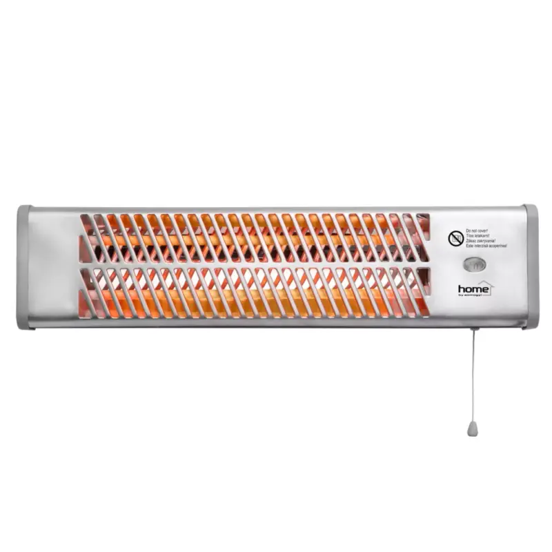 Home FK 24 falra szerelhető elektromos karccsöves fűtőtest, 600W/1200W,IPX4 védelem, ezüst, FK_24 Szuper akció