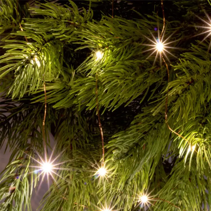 Prémium Home ML 50/WW micro LED-es fényfüzér, 4,9 m / 50 db melegfehér micro LED, állófényű, kapcsolható és időzíthető, átlátszó vezeték, elemes, beltéri kivitel, ML_50_WW