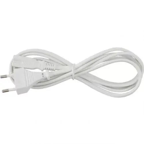 Alacsony ár Home N 1-2WH/VDE hálózati csatlakozókábel, 2 m, H03VVH2-F 2x0,75 mm2 kábellel, max.500W, fehér, N_1-2WH_VDE