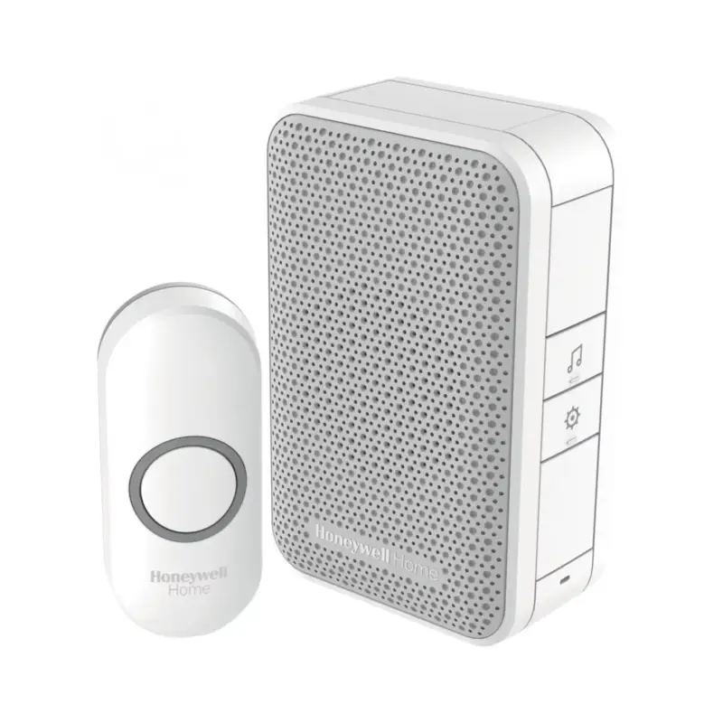 Azonnali szállítás Honeywell Home DC311N vezeték nélküli csengő, 150m hatótávolság, 4 dallam, IP55 védett nyomógomb, elemes tápellátás, DC311N