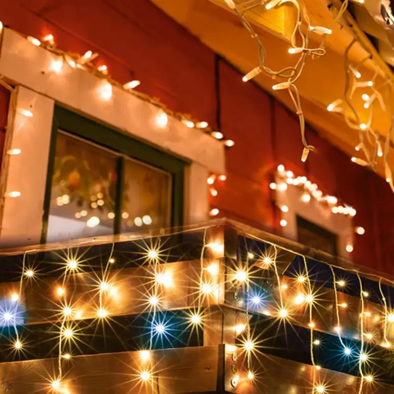 Csak ma Home DLFJ 400F/WW sziporkázó fényfüggöny, 10 m / 400 db melegfehér LED, állófényű, fehér vezeték, sorolható, kül- és beltéri kivitel, DLFJ_400F_WW
