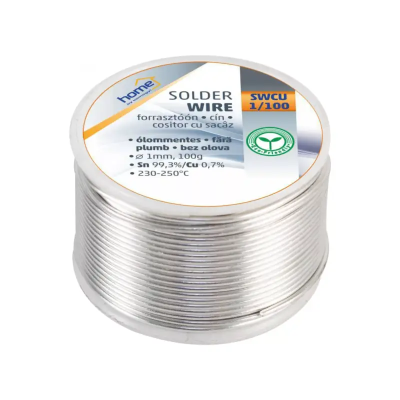 Home SWCU 1/100 forrasztóón 1mm, 100g, európai gyártótól származó kiváló minőségű forrasztóón, összetétel: SN/PB: 60/40%, gyanta: 2,0%, SWCU_1_100 Legjobb ár