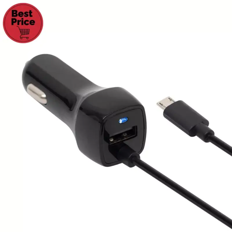 Expressz szállítás SAL SAU 24MU autós USB töltő 2in1, 2 készülék, USB, microUSB, 2,4 A összesen, SAU_24MU