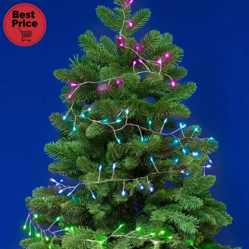 Biztonságos fizetés iSparkle LEDS120V-C micro LED-es cluster fényfüzér, 3 m / 120 db RGB LED, applikációval vezérelhető, smart, kül- és beltéri kivitel, LEDS120V-C