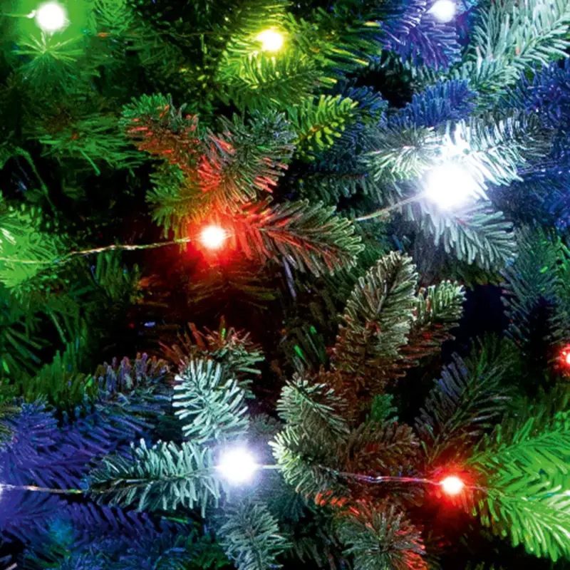 Home ML 30/M micro LED-es fényfüzér, 2,9 m / 30 db színes micro LED, állófényű, kapcsolható és időzíthető, átlátszó vezeték, elemes, beltéri kivitel, ML_30_M Kedvezmény