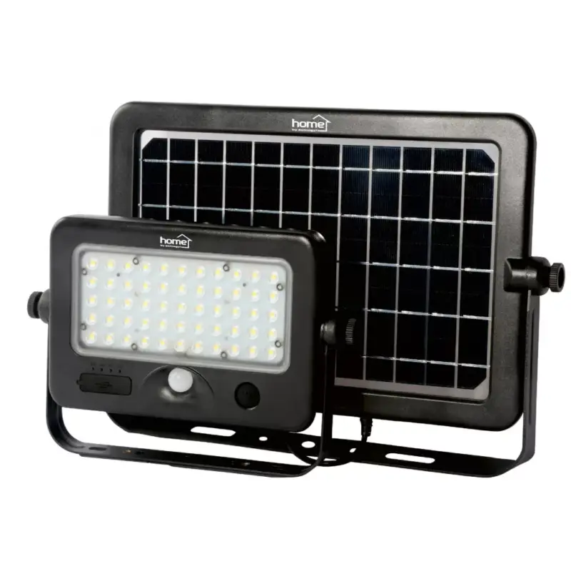 Home FLP 1100 SOLAR, szolárpaneles LED reflektor, PIR mozgásérzékelő, 1100 lm, 6000 K, 7200 mAh, FLP_1100_SOLAR Szezonális akció