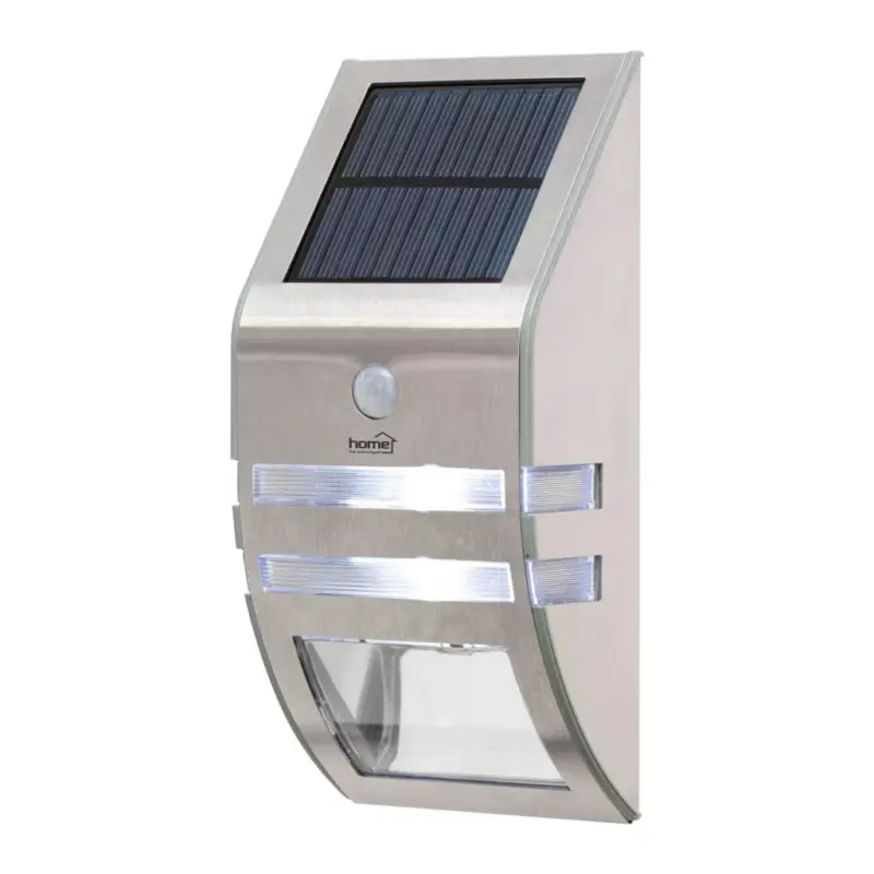 Ajánlat Home FLP30SOLAR napelemes LED lámpa, 30 lm, PIR mozgásérzékelő, 3-5m, 2 db hidegfehér SMD LED, energiatakarékos, fém + műanyag, IP44, FLP30SOLAR