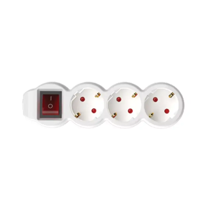 Legjobb ár Home NV 3K/WH/1,5 hálózati elosztó, 1,5 m, H05VV-F 3G1,5 mm2 kábel, kétpólusú kapcsoló, IP20 kivitel, 3 védőérintkezős aljzat, max. 3500W, fehér