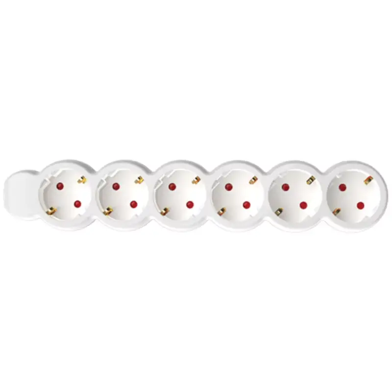 Legjobb ár Home NV 6-5/WH/1,5 hálózati elosztó, 5 m, H05VV-F 3G1,5 mm2 kábel,IP20 kivitel, 6 védőérintkezős aljzat, max. 3500W, fehér