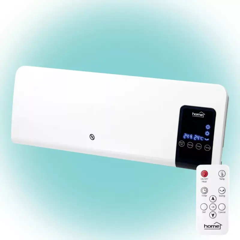 Expressz kézbesítés Home FKF 59201 fali elektromos ventilátoros fűtőtest, 1000W/2000W, stop program, távirányító, fehér