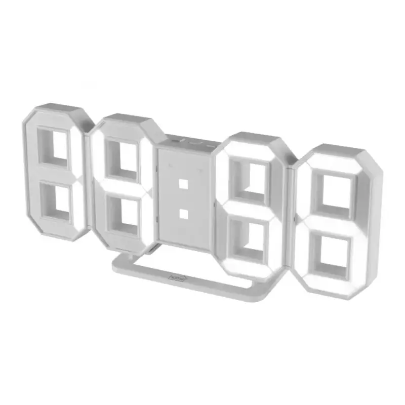 Szuper ajánlat Home LTC 04 digitális, 3D LED ébresztőóra, 80 mm magas fehér kijelző, kitűnően leolvasható, háromféle fényerősség,