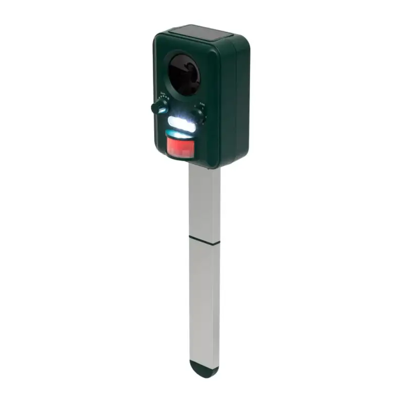 Nézd meg most Home AR02 állatriasztó karó, napelemes, 13.5 - 23.5 kHz, PIR mozgásérzékelő 5 - 8 m távolság, USB töltőkábel