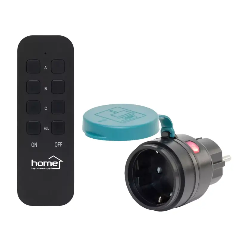 Ne maradj le Home THO2311 távirányítható kültéri hálózati aljzat szett, IP44, 2300 W, 1 aljzat +1 távirányító, 40m hatótáv