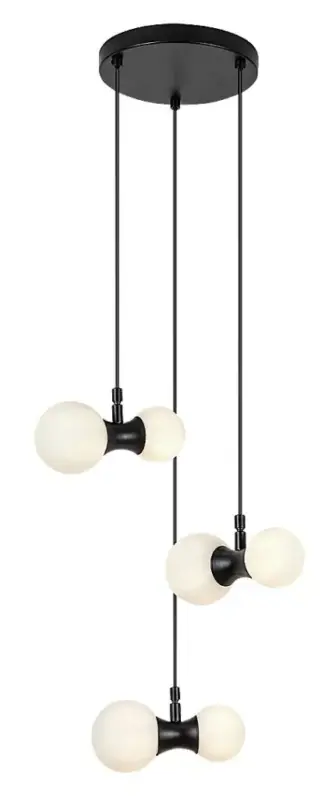 Rábalux RBL72300 Lition Beltéri lámpa Függeszték fekete, fehér G9 6x MAX 28 IP20 Biztonságos fizetés