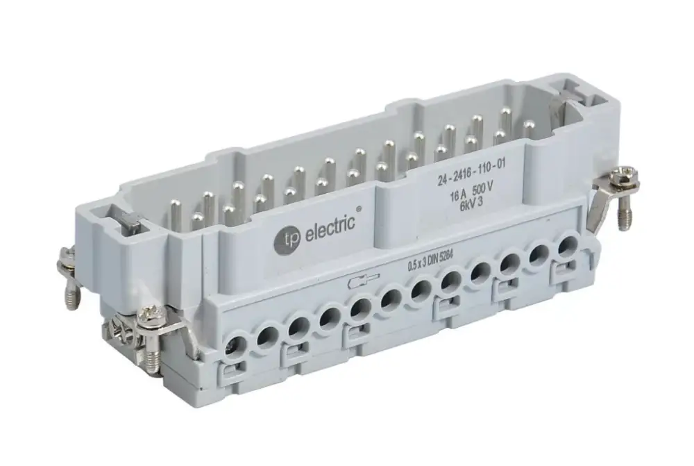 Vedd meg most TP Electric Ipari nehézcsatlakozó, dugó betét, 48x16A/500V/48P+F 24-2416-110-01