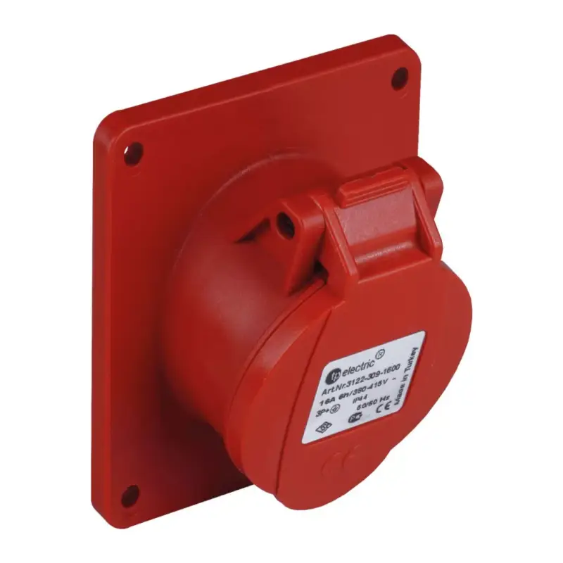 TP Electric 4x32A - Beépíthető dugalj (ferde) -83x90 alap (IP44) 3126-309-1600 Azonnali szállítás