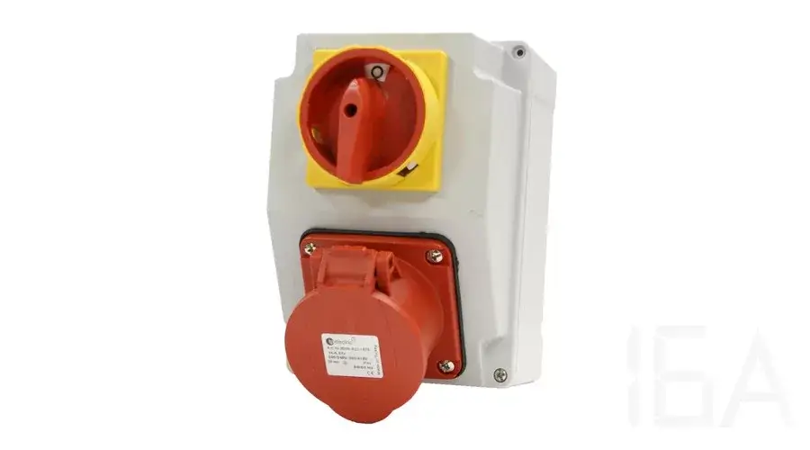 Szuper akció TP Electric Szerelt ipari doboz 120×170mm IP44 3 fázisú (75x75) aljzat 5x16A 1db+kapcsoló 16A 1db 3317-000-5001H