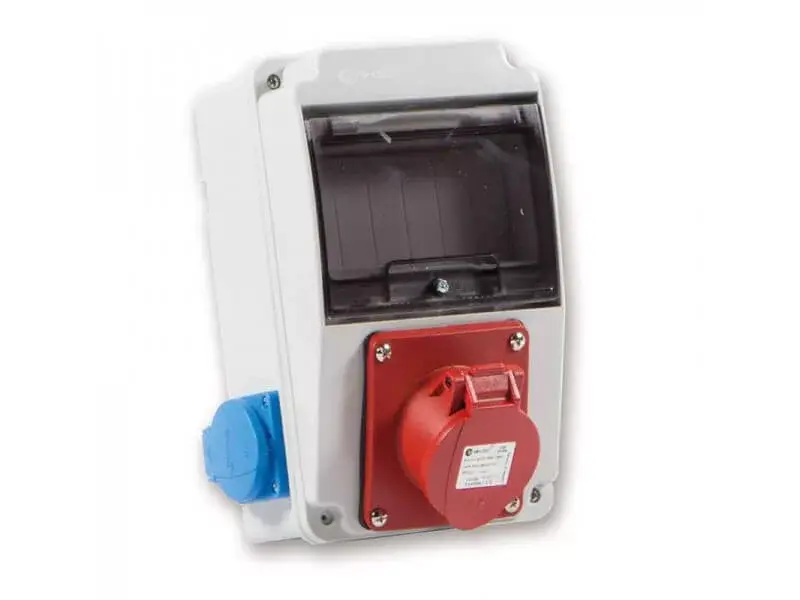 TP Electric Ipari doboz szerelt 130x220 1x(5P16A) + 2x(2P+F) oldalsó IP44 3318-002-5000 Akciós ár