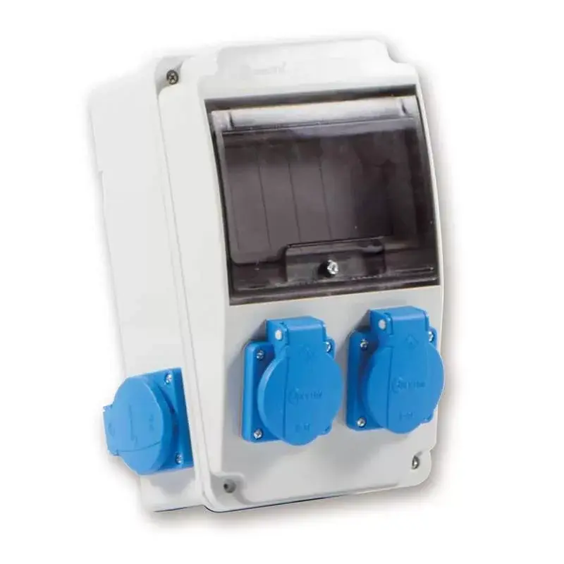 Szezonális akció TP Electric Ipari doboz szerelt 130x220 2x(2P+F) előlapon + 2x(2P+F) oldalsó IP44 3318-202-0000