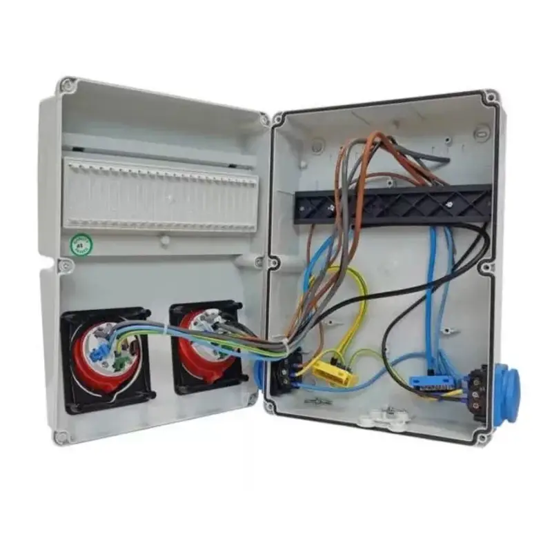Bestseller TP Electric Ipari doboz szerelt 220x300,1x(5P16A)+1x(5P32A)+2xSchuko(2P+F)oldalsó Vezetékelve(3320-002-5700) 3320-111-0003