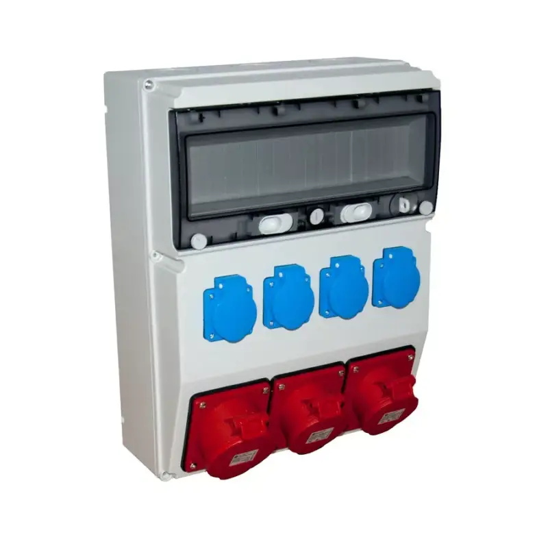 TP Electric Ipari doboz szerelt 300x400mm, IP54, 2x(5P16A) + 1x(5P32A) + 4x(2P+F), gyorscsatlakozós aljzatokk 3360-400-5271HH Kedvezményes ár