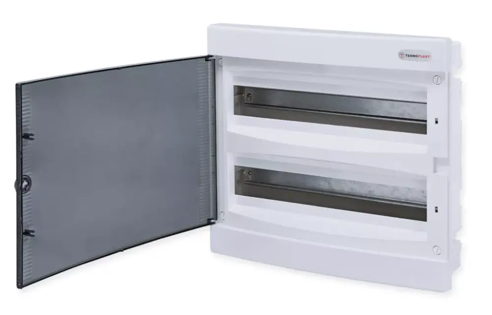 Tehnoplast Süllyesztett kiselosztó doboz, C sorozat, 36 modulos,átlátszó ajtó-2soros,392x357x106mm,IP40 THP-U2x18C Legnépszerűbb