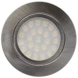 Azonnal elérhető Ultralux bútorba süllyeszthető LED Spot 230V AC, 4W, 4200K, 330 lumen, IP44, SZATÉN NIKKEL LML220442SN