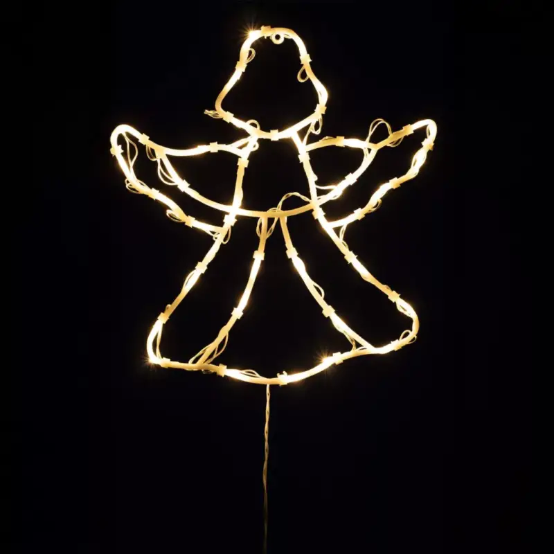Kedvezmény HOME KID501WW angyal ablakdísz, 35 db melegfehér LED, időzítő, kül- és beltéri kivitel