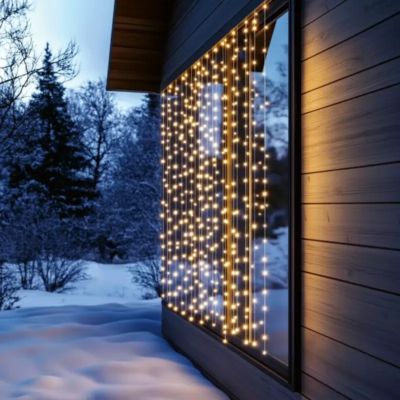 HOME KAF400DWW DOT LED-es fényfüggöny, 400 db melegfehér DOT LED, 2x2m, 8 program, ismétlődő időzítés, hálózati tápellátás, kül- és beltéri kivitel Vedd meg most