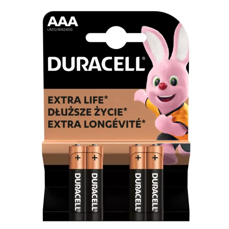 Duracell LR03 10PP110024 AAA alkáli elem, 1,5 V feszültség, 4db/bliszter Szuper ajánlat
