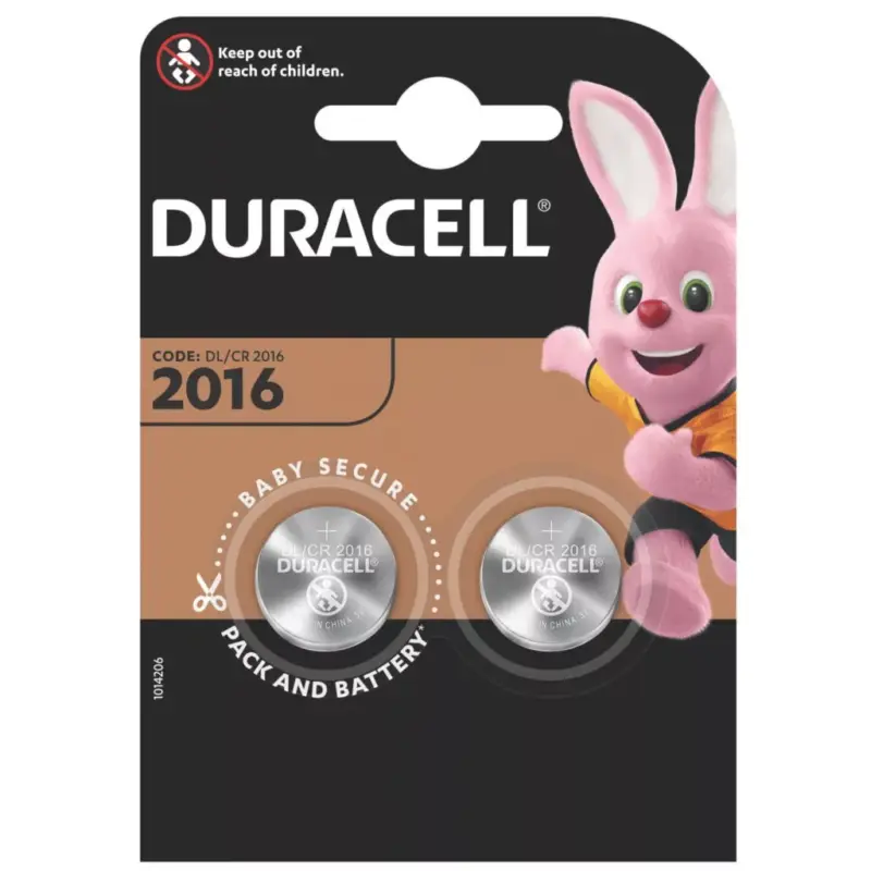 Duracell DL2016 10PP040030 lítium gombelem, 3,0 V feszültség, 2db/bliszter Legnépszerűbb