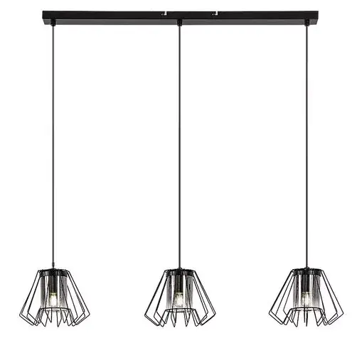 Rábalux 72371 Emerencia Beltéri lámpa, Függeszték, fekete-füstszínű üveg E27E27 3x MAX 40, IP20 Vásárlói kedvenc