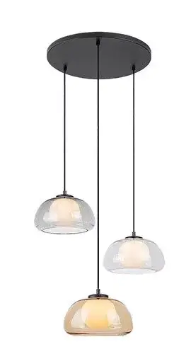Rábalux 72276 Elowen Beltéri lámpa, Függeszték, fekete-többszínű G9G9 3x MAX 5, IP20 Szuper akció
