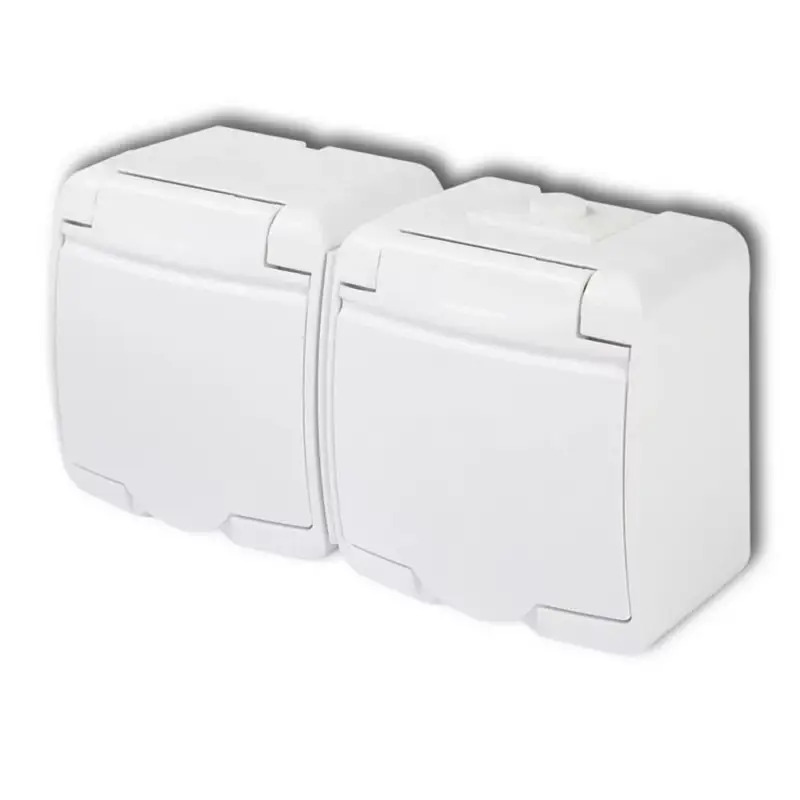 AQUASTAR 2-ES FÖLDELT DUGALJ, CSAPFEDELES, IP54, FEHÉR, 22151 Akciós ár