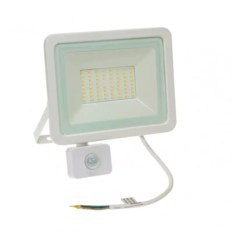 Gyors kiszállítás NOCTIS LUX 2 mozgásérzékelős LED-reflektor, 100°, IP44, 50 W, Hideg fehér, fehér SLI029044CW_CZUJNIK SpectrumLED