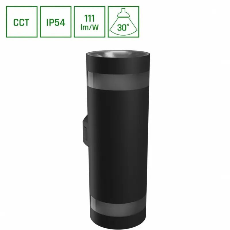 Olcsóbb TORRE 18W 230V IP54 CCT 99x78x240 mm kerek fekete SLI003026CCT_PW SpectrumLED