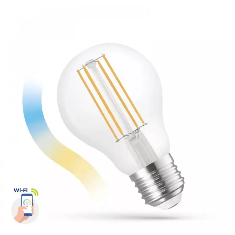 LED A60 E27 230V 5W COG üveg CCT+DIM WIFI - SMART WOJ14418 SpectrumLED Utolsó esély